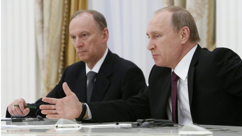 Vladimir Putin og Nikolai Patrusjev
